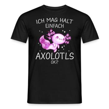 Axolotl Schwanzlurch Axolotls - Männer T-Shirt - Schwarz - Vorne - AI Model Male 178 light (178cm)