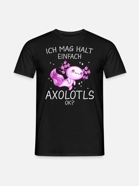 Axolotl Schwanzlurch Axolotls - Männer T-Shirt - Schwarz