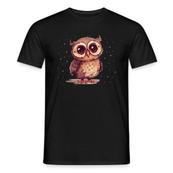 Noctambule Hibou Hibou Oiseau - T-shirt homme - noir - Devant - AI Model Male 178 light (178cm)