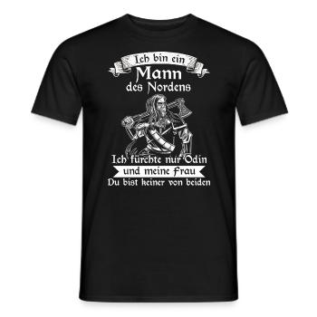 Wikinger Nordisch Krieger Valhalla - Männer T-Shirt - Schwarz - Vorne - AI Model Male 178 light (178cm)