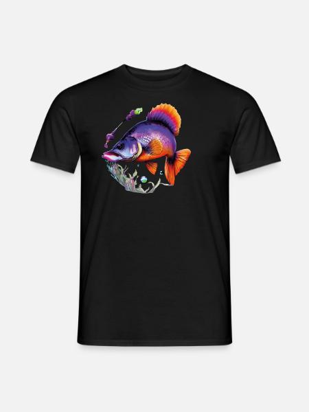 Tauchen Sie ein in die bunte Welt der tropischen Fische - Männer T-Shirt - Schwarz