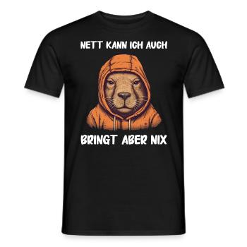 Capybara Wasserschwein Capybaras - Männer T-Shirt - Schwarz - Vorne - AI Model Male 178 light (178cm)