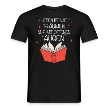 Buch Lesen Bücher Buch Nerd Bücherwurm - Männer T-Shirt - Schwarz - Vorne - AI Model Male 178 light (178cm)