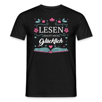 Buch Lesen Bücher Buch Nerd Bücherwurm - Männer T-Shirt - Schwarz - Vorne - AI Model Male 178 light (178cm)