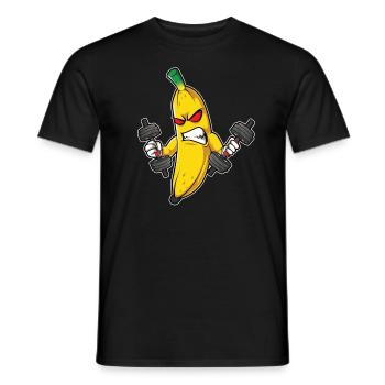 Fitness Banana Workout Routine Training Gym - Männer T-Shirt - Schwarz - Vorne - AI Model Male 178 light (178cm)