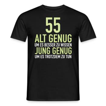 Geschenk 55 Jahre Geburtstagskind - Männer T-Shirt - Schwarz - Vorne - AI Model Male 178 light (178cm)