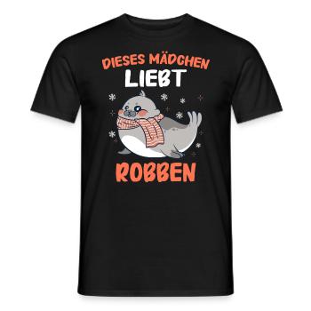 Robbe Robben Seerobbe Seelöwe Tier Seehund - Männer T-Shirt - Schwarz - Vorne - AI Model Male 178 light (178cm)
