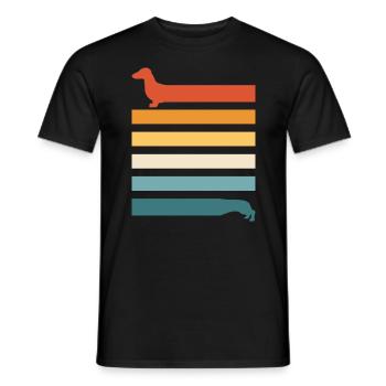Teckel Teckel Chien - T-shirt homme - noir - Devant - AI Model Male 178 light (178cm)
