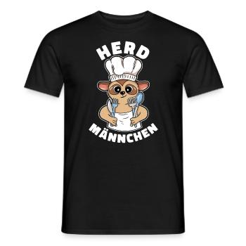 Erdmännchen Scharrtier Tier - Männer T-Shirt - Schwarz - Vorne - AI Model Male 178 light (178cm)