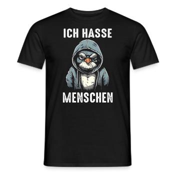 Pinguin Zwergpinguine Kaiserpinguin - Männer T-Shirt - Schwarz - Vorne - AI Model Male 178 light (178cm)