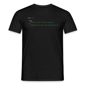 Programmierer Informatiker Nerd Softwareingenieur - Männer T-Shirt - Schwarz - Vorne - AI Model Male 178 light (178cm)