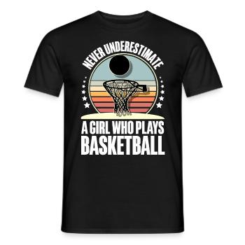 Basketball Basketballerin Frauen - Männer T-Shirt - Schwarz - Vorne - AI Model Male 178 light (178cm)
