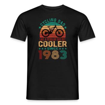 Cycling Dad Like A Regular Dad Cooler Since 1983 - Men's T-Shirt - black - Front - AI Model Male 178 light (178cm)