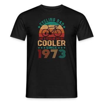 Cycling Dad Like A Regular Dad Cooler Since 1973 - Men's T-Shirt - black - Front - AI Model Male 178 light (178cm)