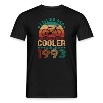Cycling Dad Like A Regular Dad Cooler Since 1993 - Men's T-Shirt - black - Front - AI Model Male 178 light (178cm)
