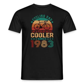 Cycling Dad Like A Regular Dad Cooler depuis 1983 - T-shirt homme - noir - Devant - AI Model Male 178 light (178cm)