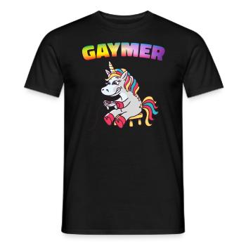 Unicorn Unicorns Mythical Creatures Mystical - Men's T-Shirt - black - Front - AI Model Male 178 light (178cm)
