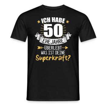 50 Hochzeitstag Geschenk Ehejahre - Männer T-Shirt - Schwarz - Vorne - AI Model Male 178 light (178cm)