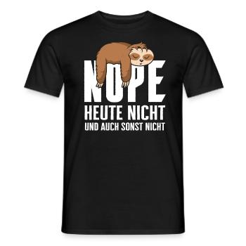 Faultier Faultiere Tier Schlafen Faul - Männer T-Shirt - Schwarz - Vorne - AI Model Male 178 light (178cm)