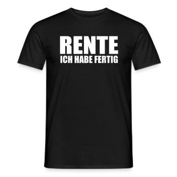 Ruhestand Rentner Rente Pension Renteneintritt - Männer T-Shirt - Schwarz - Vorne - AI Model Male 178 light (178cm)