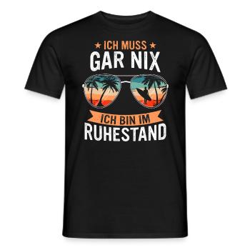 Ruhestand Rentner Rente Pension Renteneintritt - Männer T-Shirt - Schwarz - Vorne - AI Model Male 178 light (178cm)