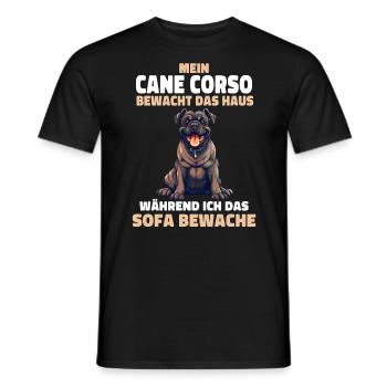 Cane Corso Italiano Hund - Männer T-Shirt - Schwarz - Vorne - AI Model Male 178 light (178cm)