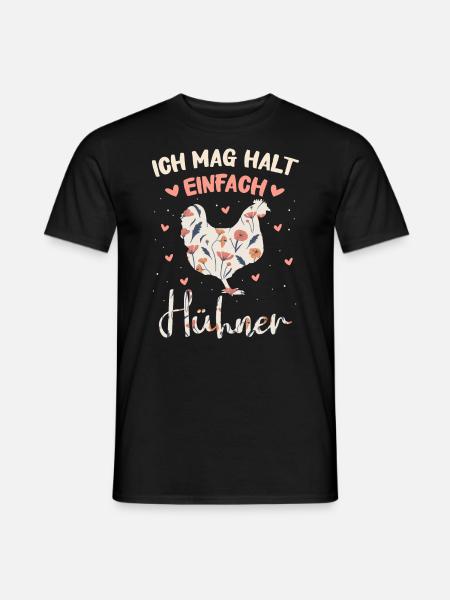 Huhn Hühner Landwirt Bauer Bauernhof Hahn - Männer T-Shirt - Schwarz