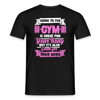 Gym Musculation Musculation Femmes Entraînement Haltère - T-shirt homme - noir - Devant - AI Model Male 178 light (178cm)