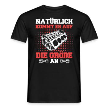 V8 Motor Acht Zylinder Hubraum Motor Tuning Tuner - Männer T-Shirt - Schwarz - Vorne - AI Model Male 178 light (178cm)
