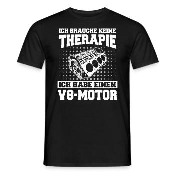 V8 Motor Acht Zylinder Hubraum Motor Tuning Tuner - Männer T-Shirt - Schwarz - Vorne - AI Model Male 178 light (178cm)
