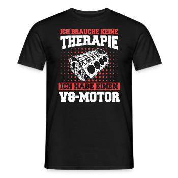V8 Motor Acht Zylinder Hubraum Motor Tuning Tuner - Männer T-Shirt - Schwarz - Vorne - AI Model Male 178 light (178cm)