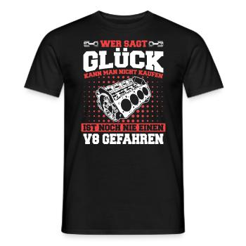 V8 Motor Acht Zylinder Hubraum Motor Tuning Tuner - Männer T-Shirt - Schwarz - Vorne - AI Model Male 178 light (178cm)