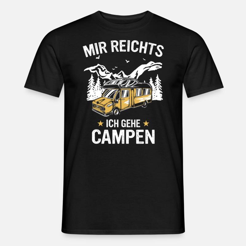 Camping Wohnwagen Camper - Männer T-Shirt - Schwarz