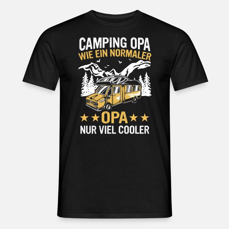 Camping Wohnwagen Camper - Männer T-Shirt - Schwarz