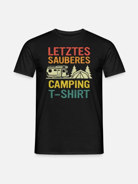 Camping Wohnwagen Camper - Männer T-Shirt - Schwarz