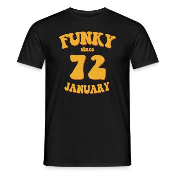 Funk, Funky, Groove, Groovy, Fleur, Puissance, Fleur - T-shirt homme - noir - Devant - AI Model Male 178 light (178cm)