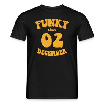 Funky Birthday: December 2002 - Flower Power - Men's T-Shirt - black - Front - AI Model Male 178 light (178cm)