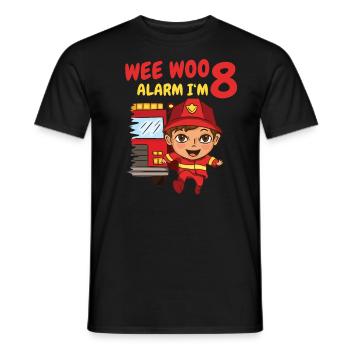 Cadeau 8 ans anniversaire garçon ou fille - T-shirt homme - noir - Devant - AI Model Male 178 light (178cm)