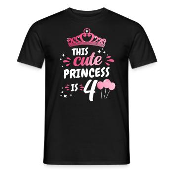Cadeau 4 ans anniversaire garçon ou fille - T-shirt homme - noir - Devant - AI Model Male 178 light (178cm)