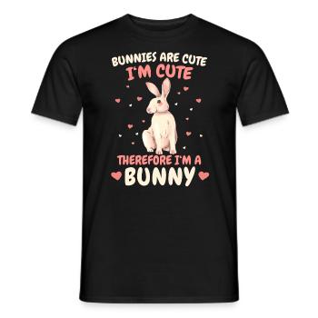 Lapin Lapin Animal Lapin - T-shirt homme - noir - Devant - AI Model Male 178 light (178cm)