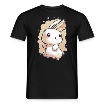 Lapin Lapin Animal Lapin - T-shirt homme - noir - Devant - AI Model Male 178 light (178cm)