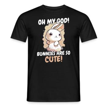 Lapin Lapin Animal Lapin - T-shirt homme - noir - Devant - AI Model Male 178 light (178cm)
