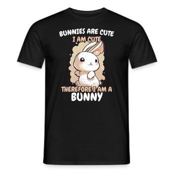 Lapin Lapin Animal Lapin - T-shirt homme - noir - Devant - AI Model Male 178 light (178cm)