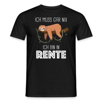 Ruhestand Rentner Rente Pension Renteneintritt - Männer T-Shirt - Schwarz - Vorne - AI Model Male 178 light (178cm)