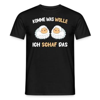 Schafe Schafherde Bauernhof Landwirt Schäfer - Männer T-Shirt - Schwarz - Vorne - AI Model Male 178 light (178cm)