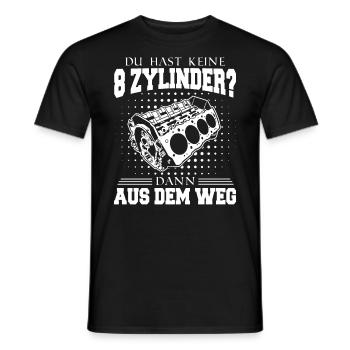 V8 Motor 8 Zylinder Hubraum Auto Tuning Tuner - Männer T-Shirt - Schwarz - Vorne - AI Model Male 178 light (178cm)