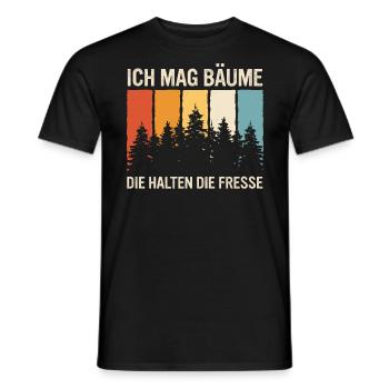 Baum Wald Bäume Natur Lustiger Spruch - Männer T-Shirt - Schwarz - Vorne - AI Model Male 178 light (178cm)