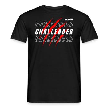 CHALLENGER Schwarz - Männer T-Shirt - Schwarz - Vorne - AI Model Male 178 light (178cm)