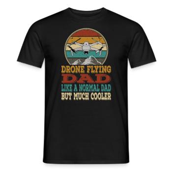 Drohnen Papa Dad Copter FPV UAS Pilot Drone Daddy - Männer T-Shirt - Schwarz - Vorne - AI Model Male 178 light (178cm)
