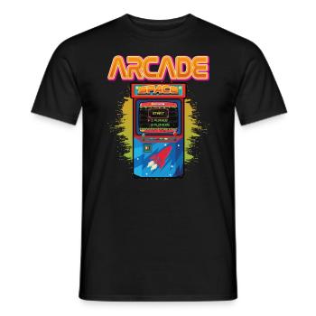 Arcade Machine Spieler Videospiel Spiele Streamer - Männer T-Shirt - Schwarz - Vorne - AI Model Male 178 light (178cm)